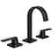 Speakman Manual Widespread Faucet, Matte Black 3 Hole CD523MB - alternate 1